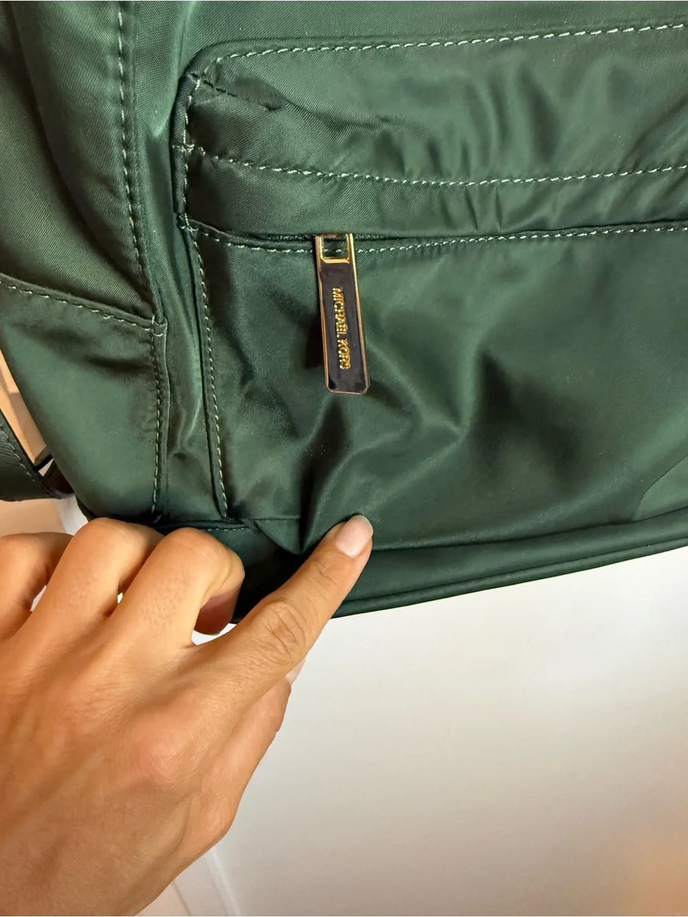 Michael Michael Kors Forest Green Nylon Backpack